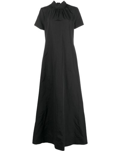 STAUD Llana Bow-detail Floor-length Dress - Black