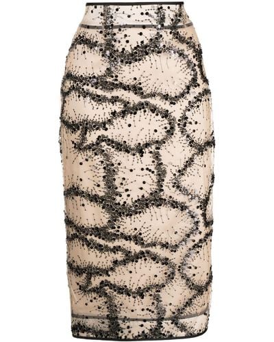Antonio Marras Sequin-embellished Skirt - Natural