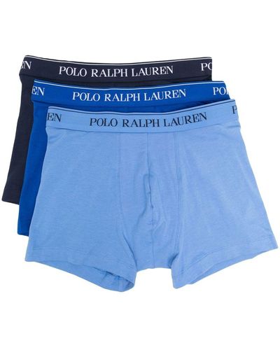 Polo Ralph Lauren Logo-waistband Boxers 3 Pack - Blue