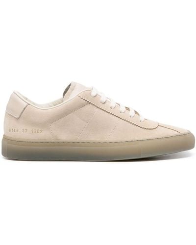 Common Projects Stamped-numbers Suede Trainers - Natural