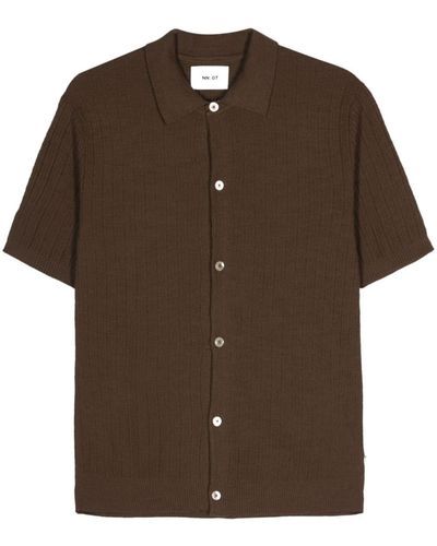 NN07 Nolan 6577 Knitted Shirt - Brown