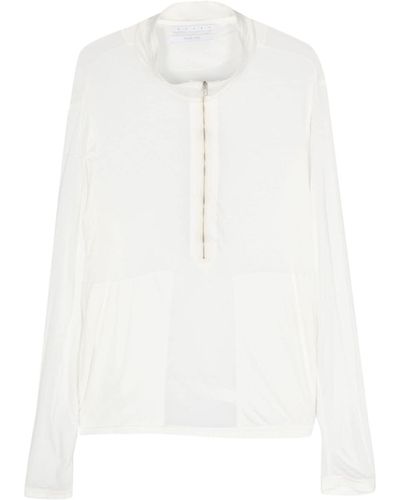 RANRA Sweatshirt mit Reißverschluss - Weiß
