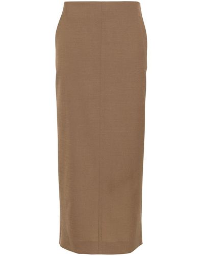 Philosophy Di Lorenzo Serafini High-waist Pencil Skirt - Brown