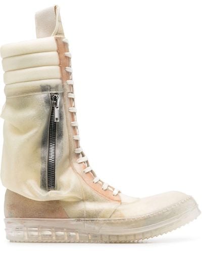 Rick Owens Cargo Basket Lace-up Boots - Natural