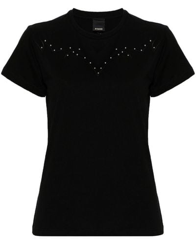 Pinko Camiseta con detalle de ojales - Negro