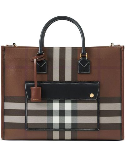 Burberry Freya Medium Shopper - Bruin