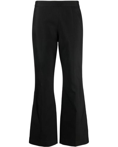 Jil Sander Cropped Flared Trousers - Black