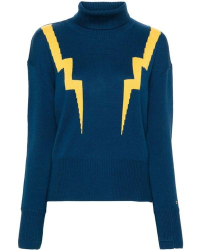 Rossignol Electra W Lightning Bolt-intarsia Sweater - Blue