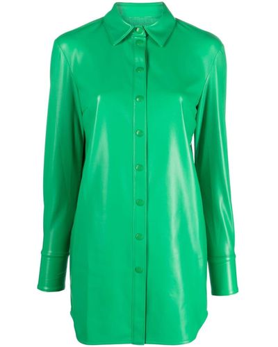 Patrizia Pepe Coated Long-sleeve Shirt - Green