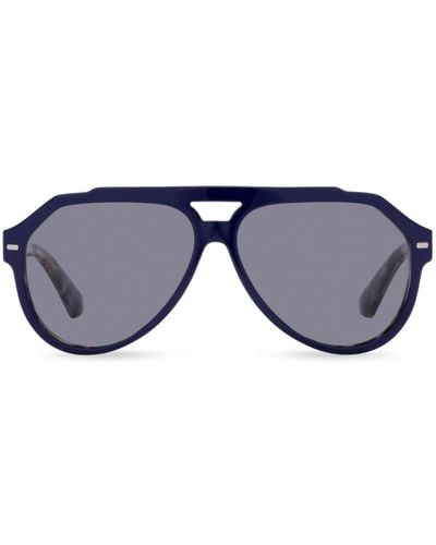 Dolce & Gabbana Lusso Sartoriale Pilotenbrille - Blau