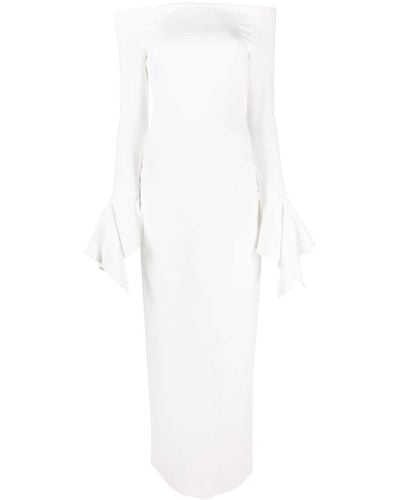 Solace London Amalie Off-shoulder Maxi Dress - White