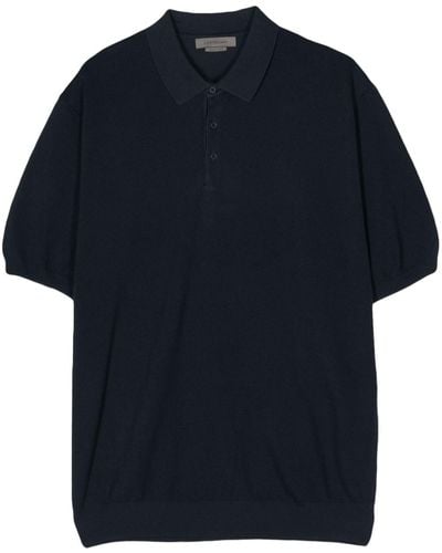 Corneliani Piqué-weave Polo Shirt - Blue