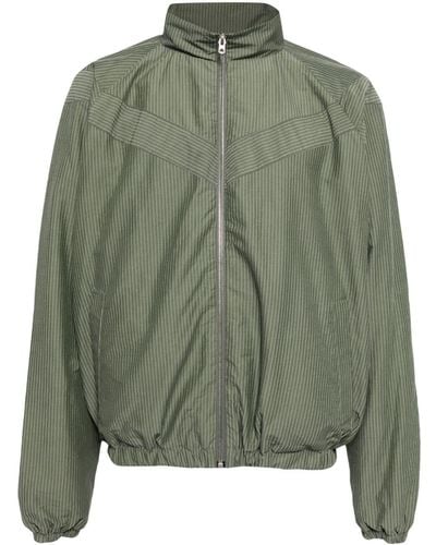 Sunspel Pinstripe Cotton-blend Jacket - Green