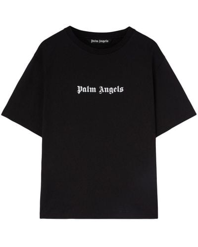 Palm Angels Camiseta Logo Estampado - Negro