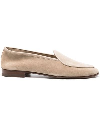 SCAROSSO Nils Suede Loafers - Natural