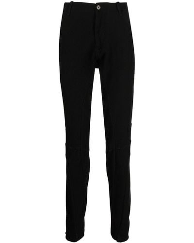 Masnada Pantalones ajustados de punto gofrado - Negro