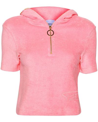 Patou Half-zip Terrycloth Polo Shirt - Pink