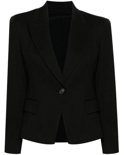 Brunello Cucinelli Fitted Soft Jersey Blazer - Black