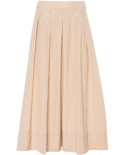 Peserico Pleated Midi Skirt - Natural