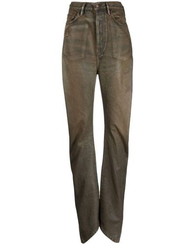 Acne Studios Relaxed Fit Coated Jeans - Green