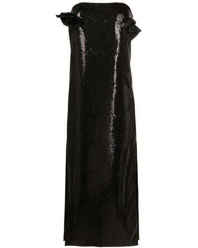 Adriana Degreas Sequin-embellished Maxi Dress - Black