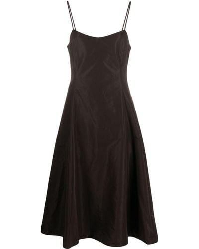 Polo Ralph Lauren Sleeveless Silk-blend Midi Dress - Black