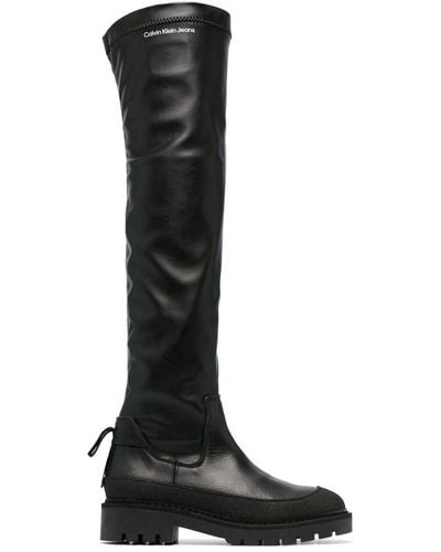 Calvin Klein Combat Knee-length Boot - Black