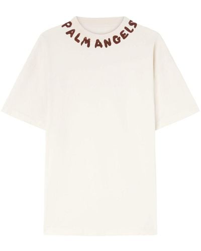 Palm Angels T-Shirt With Print - White