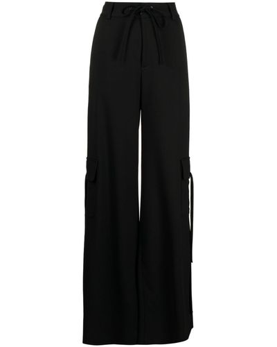 Monse High-waist Side-slit Cargo Trousers - Black