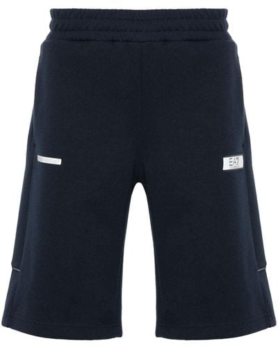EA7 Shorts Met Print - Blauw