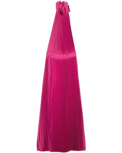 L'idée Open-back Pleated Maxi Dress - Purple