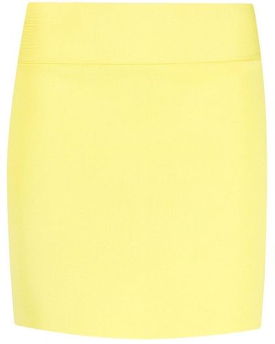 P.A.R.O.S.H. High-waisted Knitted Skirt - Yellow