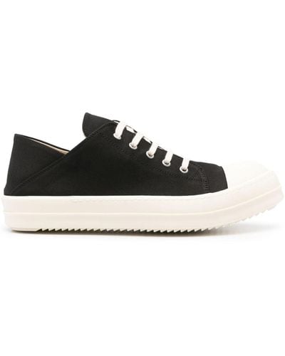 Rick Owens Lace-up canvas sneakers - Schwarz