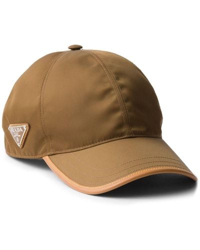 Prada Re-nylon Triangle-logo Baseball Cap - Natural