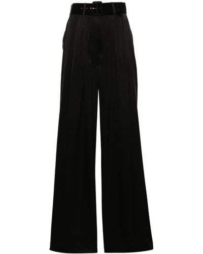 Zimmermann Silk Wide-leg Trousers - Black