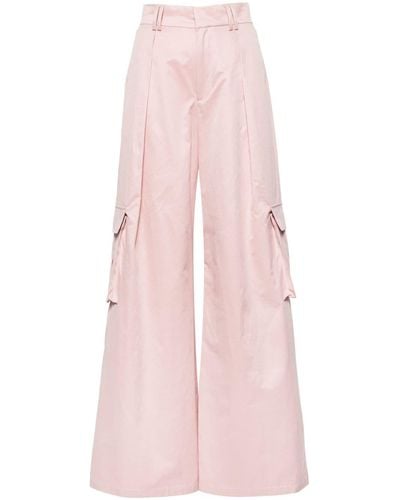 Cynthia Rowley Marbella Wide-leg Cargo Trousers - Pink