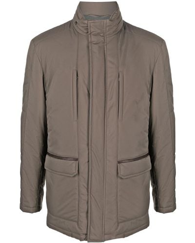 Corneliani High-neck padded jacket - Grigio
