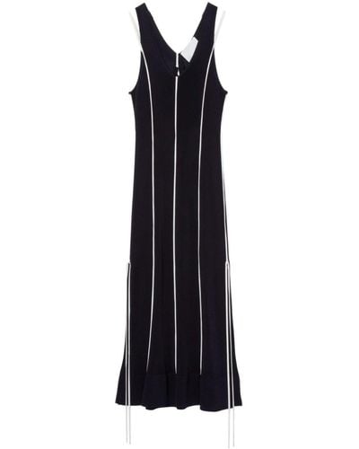 3.1 Phillip Lim Pipe-trim Knitted Midi Dress - Black