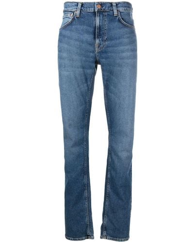 Nudie Jeans Jeans mit geradem Bein - Blau