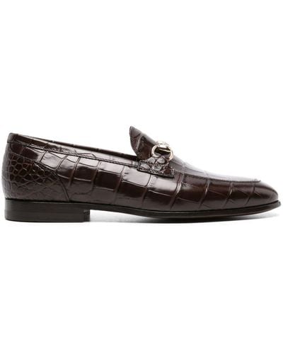SCAROSSO Alessandra leather loafers - Braun