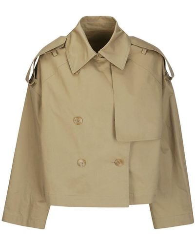 Juun.J Double-breasted Trench Jacket - Natural