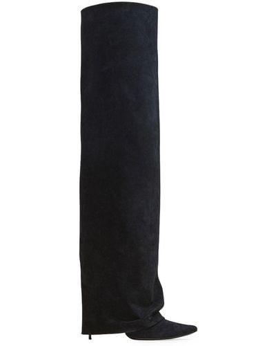 Balmain Ariel Stiefel mit spitzer Kappe 120mm - Schwarz