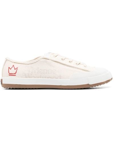 Vivienne Westwood Logo Canvas Sneakers - White
