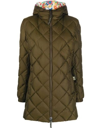 Etro Diamond Quilted Parka - Green