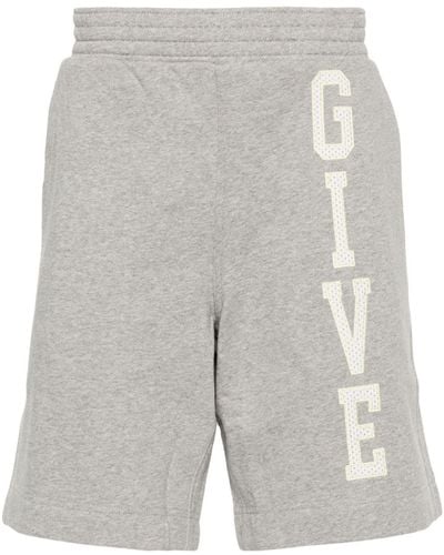 Givenchy Pantalones cortos de chándal con efecto de mezcla - Gris
