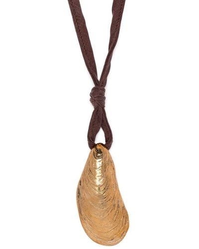 Magliano Cozza Shell-pendant Necklace - Metallic