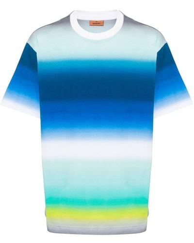 Missoni T-Shirt mit Ombré-Print - Blau