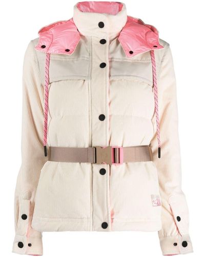 3 MONCLER GRENOBLE Tetras Hooded Corduroy Puffer Jacket - Pink