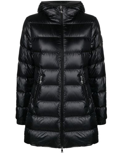 Moncler Glements Hooded Quilted Coat - Black