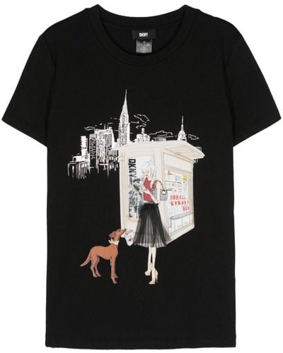 DKNY Graphic-print T-shirt - Black